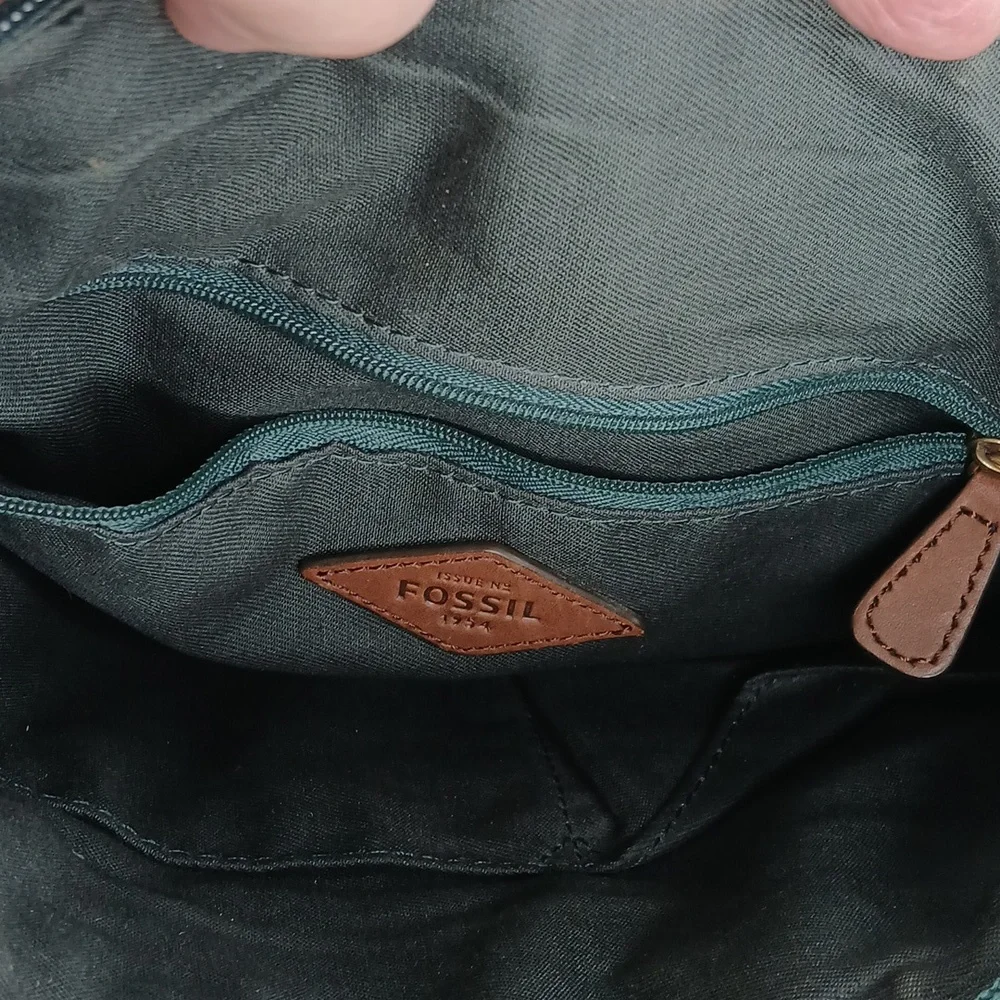 Fossil - Morgan Traveler - Forest Green Pebble Leather Crossbody Bag